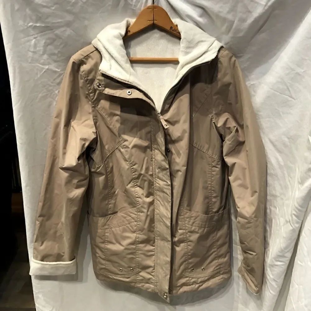 Free Country Reversible Jacket Tan/White Small
